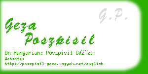 geza poszpisil business card